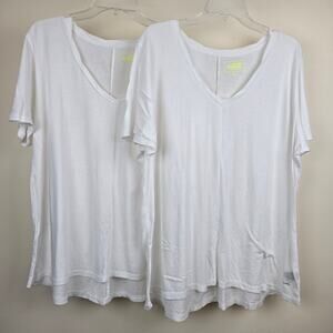 Lot of 2 Propel Bass Activewear White XXL T-Shirts 2XL